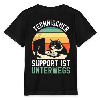 Computer TECHNICAL SUPPORT IS FUN ON THE GO - Stanley/Stella MINI CREATOR Kids’ T-Shirt - black - Front - Mikhail (115cm)