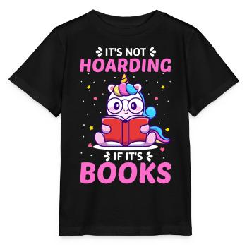 Lire, lire, licorne - T-shirt bio MINI CREATOR Stanley/Stella Enfant - noir - Devant - Mikhail (115cm)