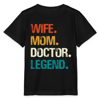 Épouse Maman Médecin Légende - T-shirt bio MINI CREATOR Stanley/Stella Enfant - noir - Devant - Mikhail (115cm)