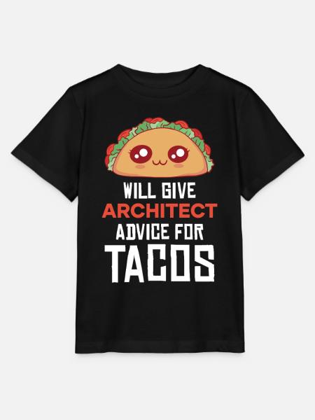 Taco Architekt Rat Spruch - Stanley/Stella Kinder T-Shirt MINI CREATOR  - Schwarz