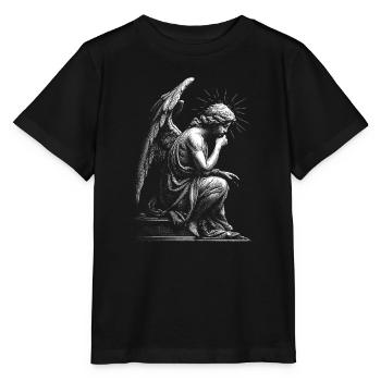 Angel Silhouette Engraving - Stanley/Stella MINI CREATOR Kids’ T-Shirt - black - Front - Mikhail (115cm)