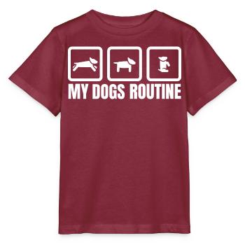 My Dogs Routine - Stanley/Stella Kinder T-Shirt MINI CREATOR  - Burgunderrot - Vorne - Kain (125cm)