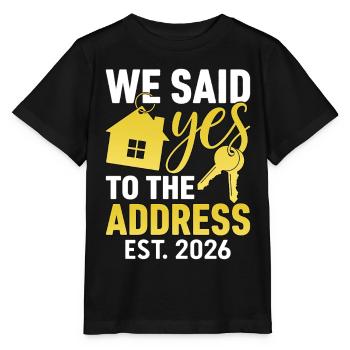 We Said Yes to The Address 2026 - Stanley/Stella MINI CREATOR Kids’ T-Shirt - black - Front - Mikhail (115cm)