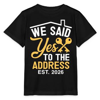 We Said Yes to The Address 2026 - Stanley/Stella Kinder T-Shirt MINI CREATOR  - Schwarz - Vorne - Mikhail (115cm)