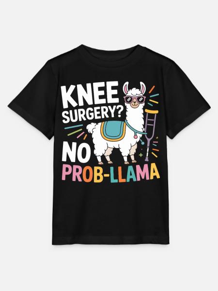 Knee Surgery? No Prob Lama - Stanley/Stella Kinder T-Shirt MINI CREATOR  - Schwarz