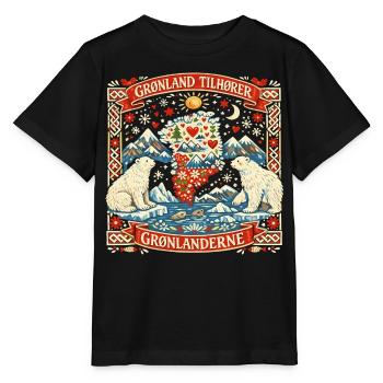 Grönland Unabhängigkeit Statement Geschenk lustig - Stanley/Stella Kinder T-Shirt MINI CREATOR  - Schwarz - Vorne - Mikhail (115cm)