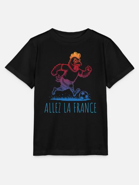 Allez la France Fussball Hahn - Stanley/Stella Kinder T-Shirt MINI CREATOR  - Schwarz