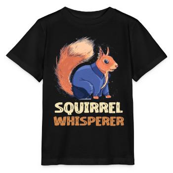 Eichhörnchen Flüsterer Denim - Stanley/Stella Kinder T-Shirt MINI CREATOR  - Schwarz - Vorne - Mikhail (115cm)