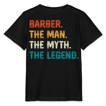 Barber Myth Legend Shirt - Stanley/Stella Kinder T-Shirt MINI CREATOR  - Schwarz - Vorne - Mikhail (115cm)