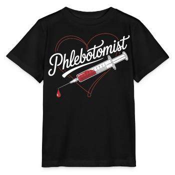 Injection cardiaque de phlébotomiste - T-shirt bio MINI CREATOR Stanley/Stella Enfant - noir - Devant - Mikhail (115cm)