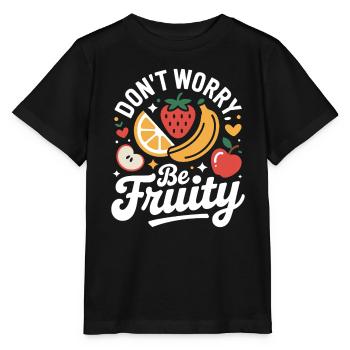 Don't Worry Be Fruity - Stanley/Stella MINI CREATOR Kids’ T-Shirt - black - Front - Mikhail (115cm)