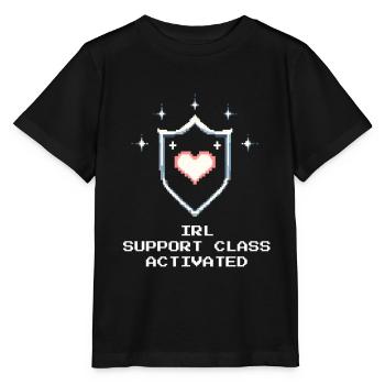 Support Class IRL | Solidité du travail social - T-shirt bio MINI CREATOR Stanley/Stella Enfant - noir - Devant - Mikhail (115cm)