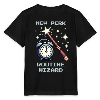 Magicien de routine | Vie quotidienne du travail social - T-shirt bio MINI CREATOR Stanley/Stella Enfant - noir - Devant - Mikhail (115cm)