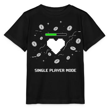 Cœur de joueur en mode solo - T-shirt bio MINI CREATOR Stanley/Stella Enfant - noir - Devant - Mikhail (115cm)