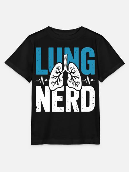 Lungen Nerd Graphic - Stanley/Stella Kinder T-Shirt MINI CREATOR  - Schwarz
