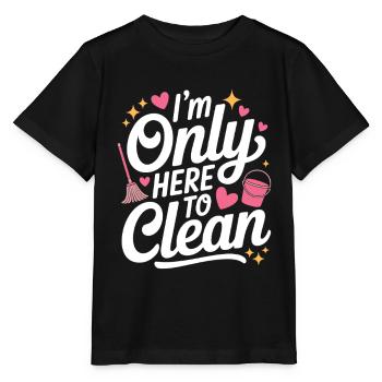 Humorous cleaner design for cleaner - Stanley/Stella MINI CREATOR Kids’ T-Shirt - black - Front - Mikhail (115cm)