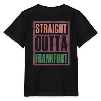 Straight outta Frankfurt - Stanley/Stella Kinder T-Shirt MINI CREATOR  - Schwarz - Vorne - Mikhail (115cm)