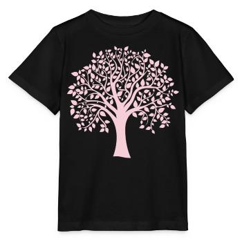 Icon Pink Jumbo Tree Print Silhouette - Stanley/Stella MINI CREATOR Kids’ T-Shirt - black - Front - Mikhail (115cm)