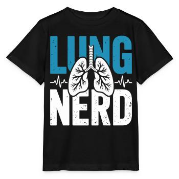 Lung Nerd Lung Lover Shirt - Stanley/Stella MINI CREATOR Kids’ T-Shirt - black - Front - Mikhail (115cm)
