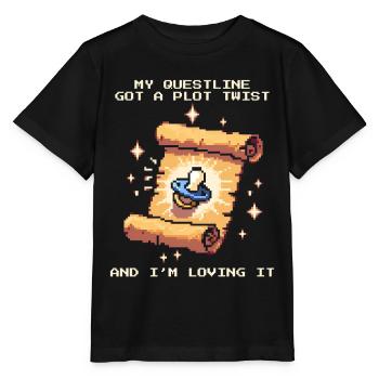 Questline Plot Twist | Baby hat alles geändert - Stanley/Stella Kinder T-Shirt MINI CREATOR  - Schwarz - Vorne - Mikhail (115cm)