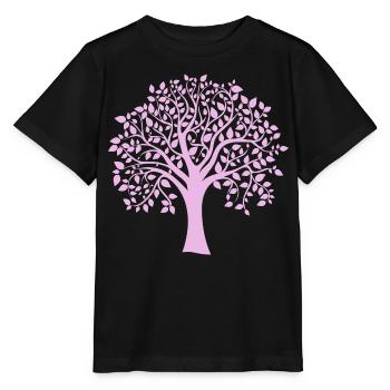 Icon Purple Jumbo Tree Print Silhouette - Stanley/Stella MINI CREATOR Kids’ T-Shirt - black - Front - Mikhail (115cm)