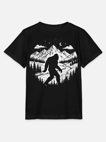 Bigfoot Forest Night Sasquatch - Stanley/Stella Kinder T-Shirt MINI CREATOR - Schwarz