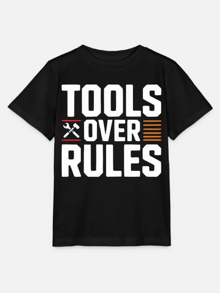 Tools Over Rules Statement Design - Stanley/Stella Kinder T-Shirt MINI CREATOR  - Schwarz
