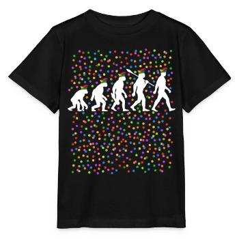 Homo Carnival | Évolution des Fous, Engraissé - T-shirt bio MINI CREATOR Stanley/Stella Enfant - noir - Devant - Mikhail (115cm)