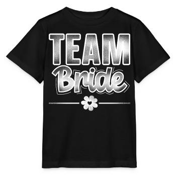 Team Bride - Stanley/Stella Kinder T-Shirt MINI CREATOR  - Schwarz - Vorne - Mikhail (115cm)