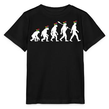 Homo Carnival | Évolution des Fous, Engraissé - T-shirt bio MINI CREATOR Stanley/Stella Enfant - noir - Devant - Mikhail (115cm)