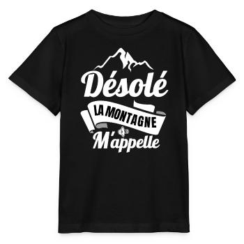 Sorry, the mountain is calling me - Stanley/Stella MINI CREATOR Kids’ T-Shirt - black - Front - Mikhail (115cm)