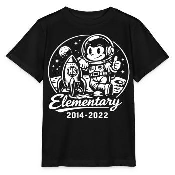 Astronaute Élémentaire Lune - T-shirt bio MINI CREATOR Stanley/Stella Enfant - noir - Devant - Mikhail (115cm)