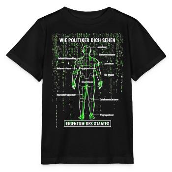 System error taxpayer - matrix dismantling plan - Stanley/Stella MINI CREATOR Kids’ T-Shirt - black - Front - Mikhail (115cm)