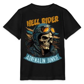 Hell Rider - Adrenaline Junkie - Stanley/Stella MINI CREATOR Kids’ T-Shirt - black - Front - Mikhail (115cm)