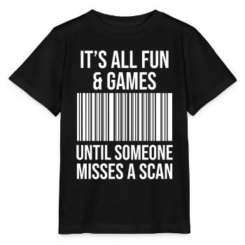 Barcodewitz: Spaß beim Scannen - Stanley/Stella Kinder T-Shirt MINI CREATOR  - Schwarz - Vorne - Mikhail (115cm)