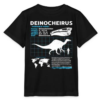 Fiche d’information de Deinocheirus - T-shirt bio MINI CREATOR Stanley/Stella Enfant - noir - Devant - Mikhail (115cm)