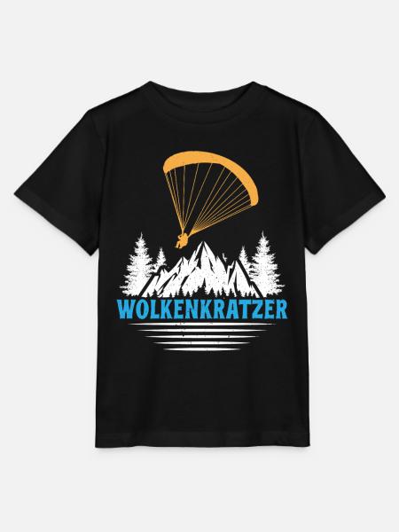 Paraglider WOLKENKRATZER LUSTIG - Stanley/Stella Kinder T-Shirt MINI CREATOR  - Schwarz
