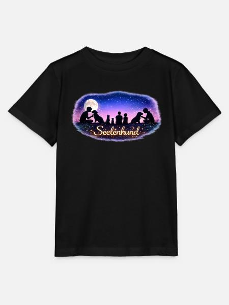 Seelenhund Hundeliebe - Stanley/Stella Kinder T-Shirt MINI CREATOR - Schwarz