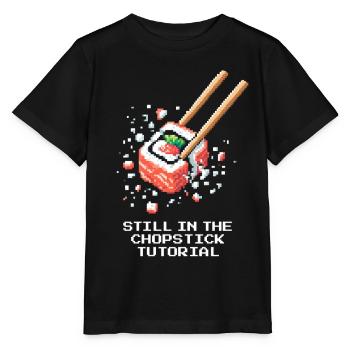 Noch im Stäbchen-Tutorial | Sushi Anfänger - Stanley/Stella Kinder T-Shirt MINI CREATOR  - Schwarz - Vorne - Mikhail (115cm)