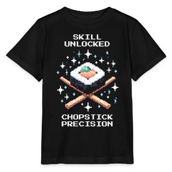 Skill freigeschaltet | Stäbchen Präzision - Stanley/Stella Kinder T-Shirt MINI CREATOR  - Schwarz - Vorne - Mikhail (115cm)