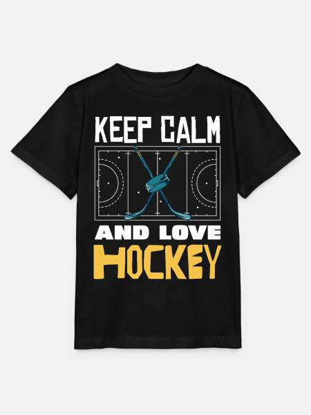 Ruhe bewahren: Hockeyliebe - Stanley/Stella Kinder T-Shirt MINI CREATOR - Schwarz