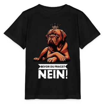 Avant que vous ne demandiez Bordeaux Grand Danois Bordeaux Bordeaux - T-shirt bio MINI CREATOR Stanley/Stella Enfant - noir - Devant - Mikhail (115cm)