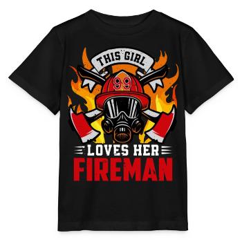 Fire brigade - Stanley/Stella MINI CREATOR Kids’ T-Shirt - black - Front - Mikhail (115cm)