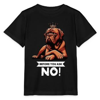 Avant de demander Bordeaux Mastiff Bordeaux Bordeaux - T-shirt bio MINI CREATOR Stanley/Stella Enfant - noir - Devant - Mikhail (115cm)