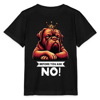 Avant de demander Bordeaux Mastiff Bordeaux Bordeaux - T-shirt bio MINI CREATOR Stanley/Stella Enfant - noir - Devant - Mikhail (115cm)
