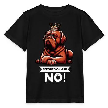 Avant de demander Bordeaux Mastiff Bordeaux Bordeaux - T-shirt bio MINI CREATOR Stanley/Stella Enfant - noir - Devant - Mikhail (115cm)