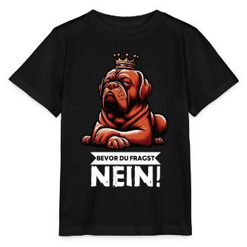 Avant que vous ne demandiez Bordeaux Grand Danois Bordeaux Bordeaux - T-shirt bio MINI CREATOR Stanley/Stella Enfant - noir - Devant - Mikhail (115cm)