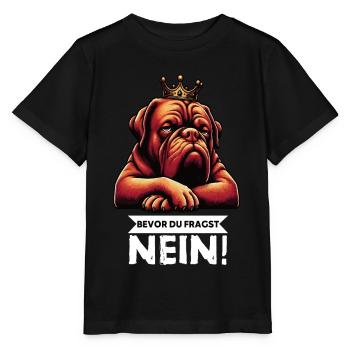 Avant que vous ne demandiez Bordeaux Grand Danois Bordeaux Bordeaux - T-shirt bio MINI CREATOR Stanley/Stella Enfant - noir - Devant - Mikhail (115cm)