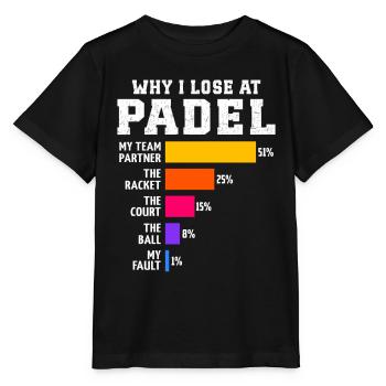 Padel: Warum ich bei Padel verliere - Stanley/Stella Kinder T-Shirt MINI CREATOR  - Schwarz - Vorne - Mikhail (115cm)