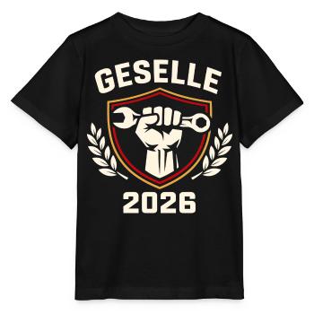 Geselle 2026 Geschraubt Geschwitzt Gewonnen - Stanley/Stella Kinder T-Shirt MINI CREATOR  - Schwarz - Vorne - Mikhail (115cm)